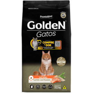 Ração Golden Gatos Castrados-Salmão-10kg
